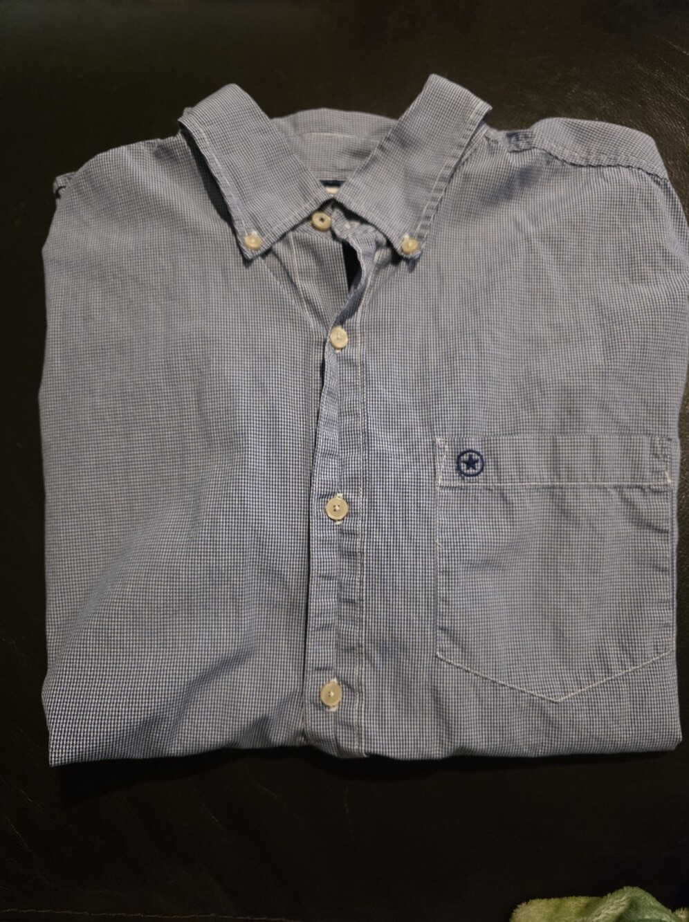 Converse One Star Men's Blue Button-Down Shirt - Classic Pocket Style